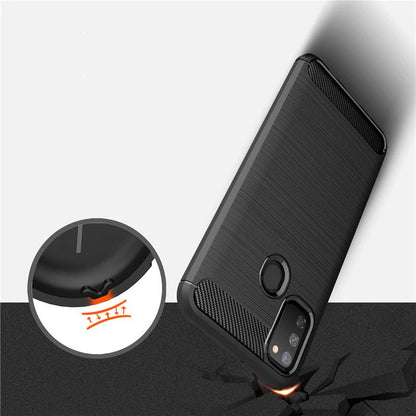 Maska za Samsung Galaxy M21 M215 / M30s M307, Techsuit, Karbon, Crna