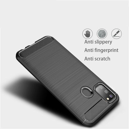 Maska za Samsung Galaxy M21 M215 / M30s M307, Techsuit, Karbon, Crna