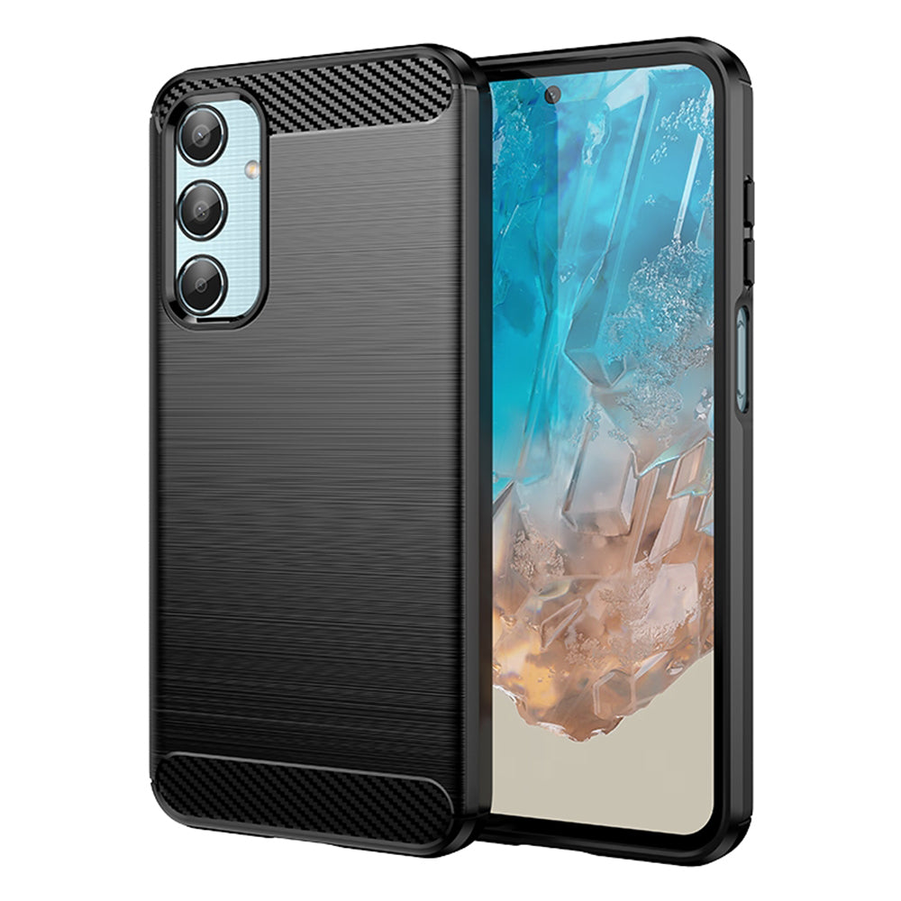 Maska za Samsung Galaxy M35, Techsuit, Karbon, Crna