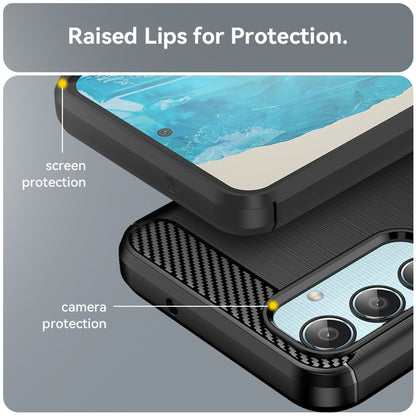 Maska za Samsung Galaxy M35, Techsuit, Karbon, Crna