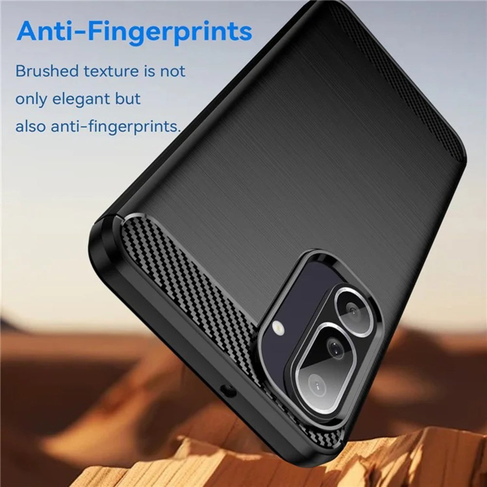 Maska za Samsung Galaxy M56 M566, Techsuit, Karbon, Crna