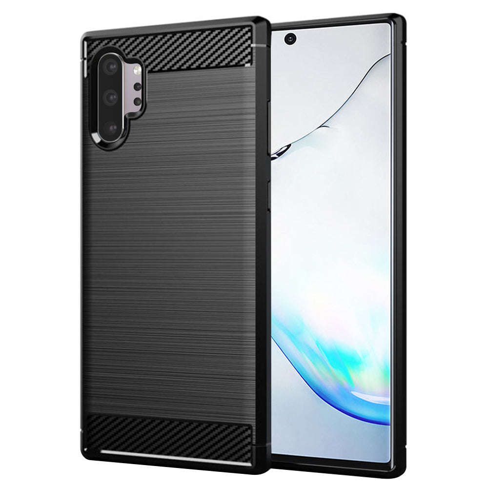 Maska za Samsung Galaxy Note 10+ 5G N976 / Note 10+ N975, Techsuit, Karbon, Crna