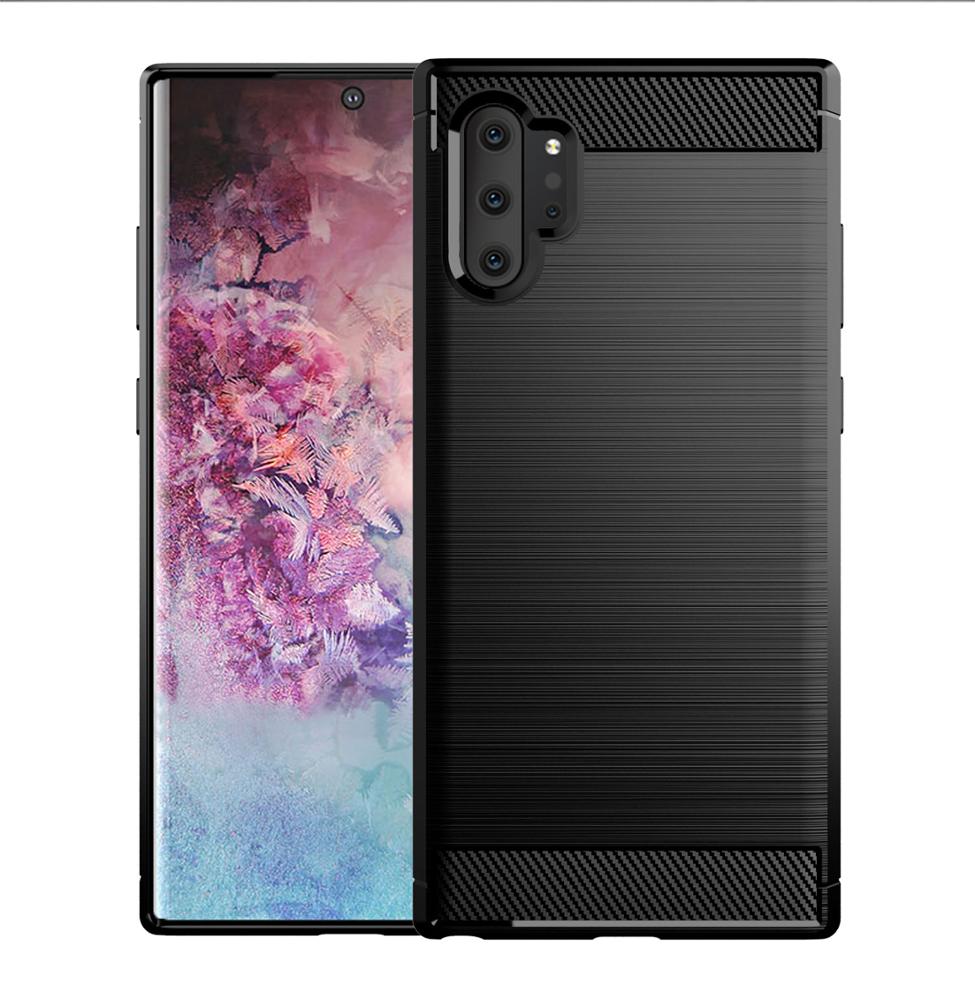 Maska za Samsung Galaxy Note 10+ 5G N976 / Note 10+ N975, Techsuit, Karbon, Crna
