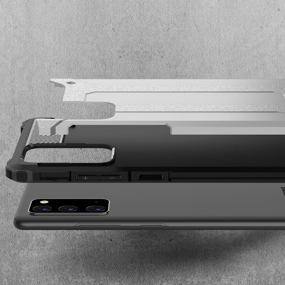 Maska za Samsung Galaxy Note 20 5G N981 / Note 20 N980, Techsuit, Hybrid Armor, Crna