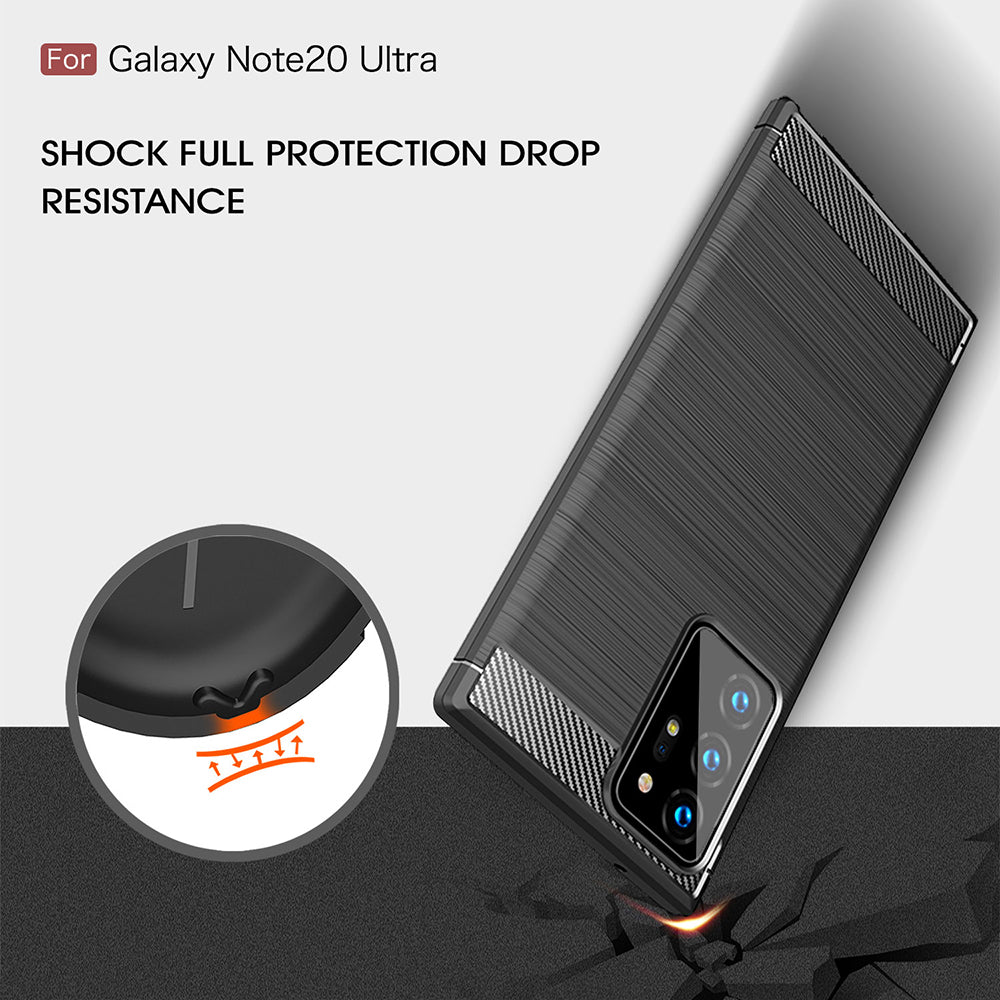 Maska za Samsung Galaxy Note 20 Ultra 5G N986 / Note 20 Ultra N985, Techsuit, Karbon, Crna