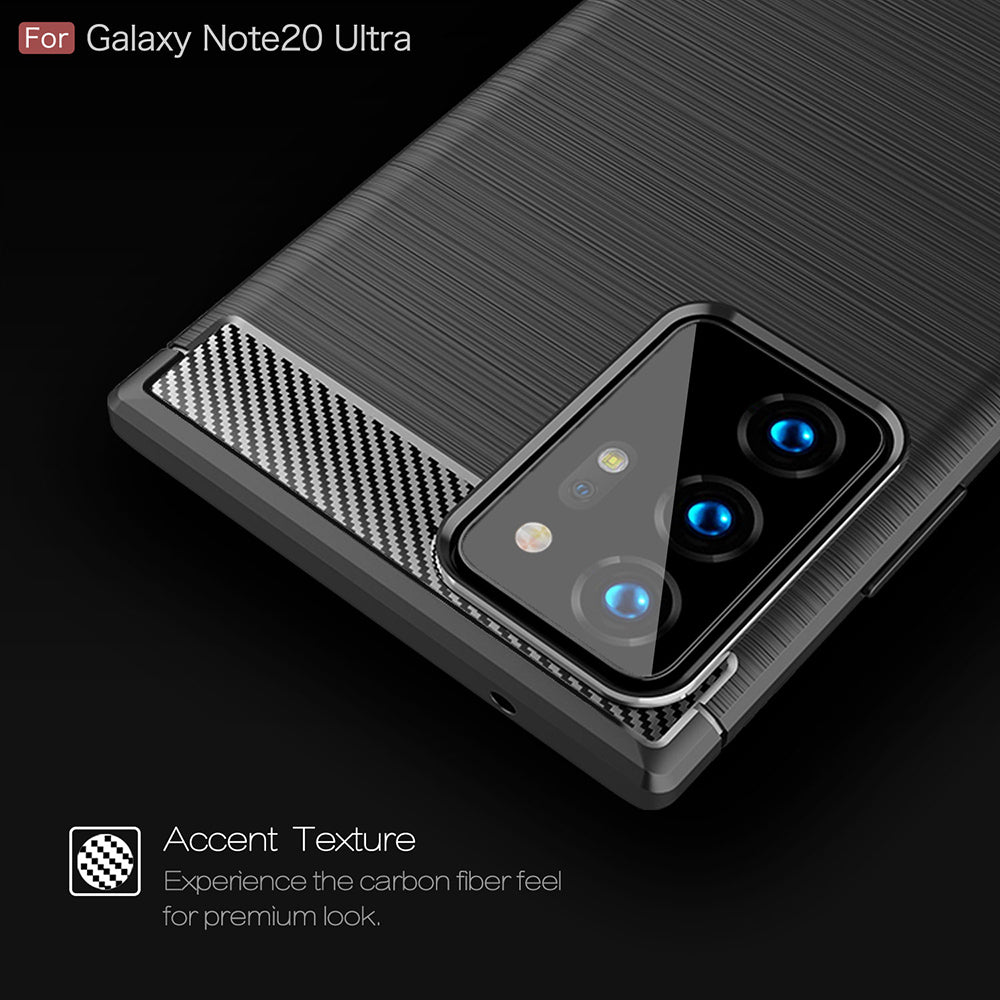 Maska za Samsung Galaxy Note 20 Ultra 5G N986 / Note 20 Ultra N985, Techsuit, Karbon, Crna