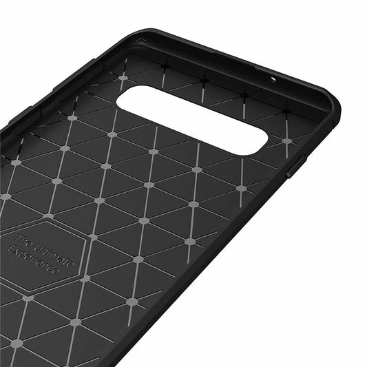 Maska za Samsung Galaxy S10 G973, Techsuit, Karbon, Crna