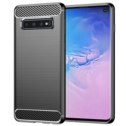 Maska za Samsung Galaxy S10 G973, Techsuit, Karbon, Crna