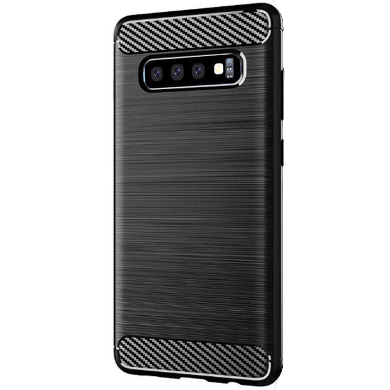 Maska za Samsung Galaxy S10 G973, Techsuit, Karbon, Crna