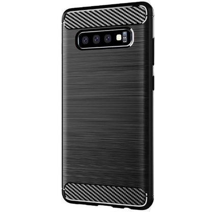 Maska za Samsung Galaxy S10 G973, Techsuit, Karbon, Crna