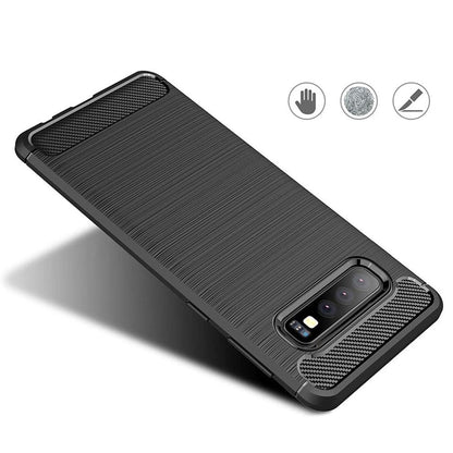 Maska za Samsung Galaxy S10 G973, Techsuit, Karbon, Crna