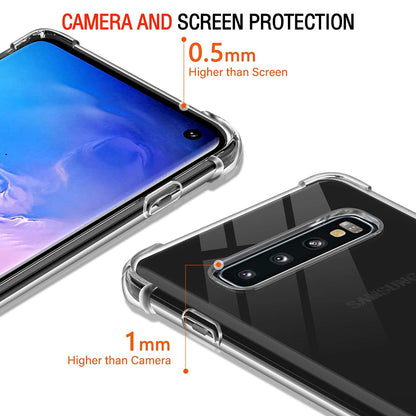 Maska za Samsung Galaxy S10 G973, Techsuit, Shockproof Clear, Prozirna