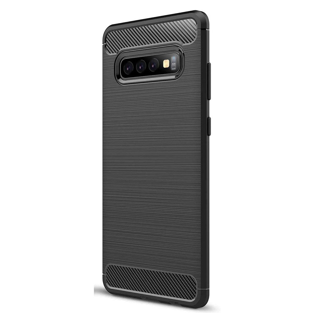 Maska za Samsung Galaxy S10+ G975, Techsuit, Karbon, Crna
