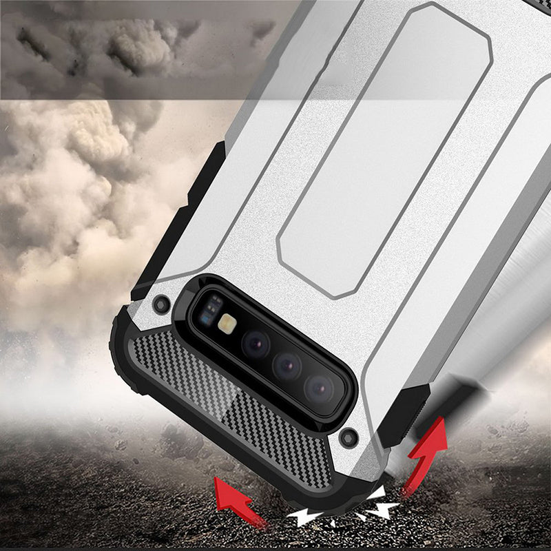 Maska za Samsung Galaxy S10+ G975, Techsuit, Hybrid Armor, Crna
