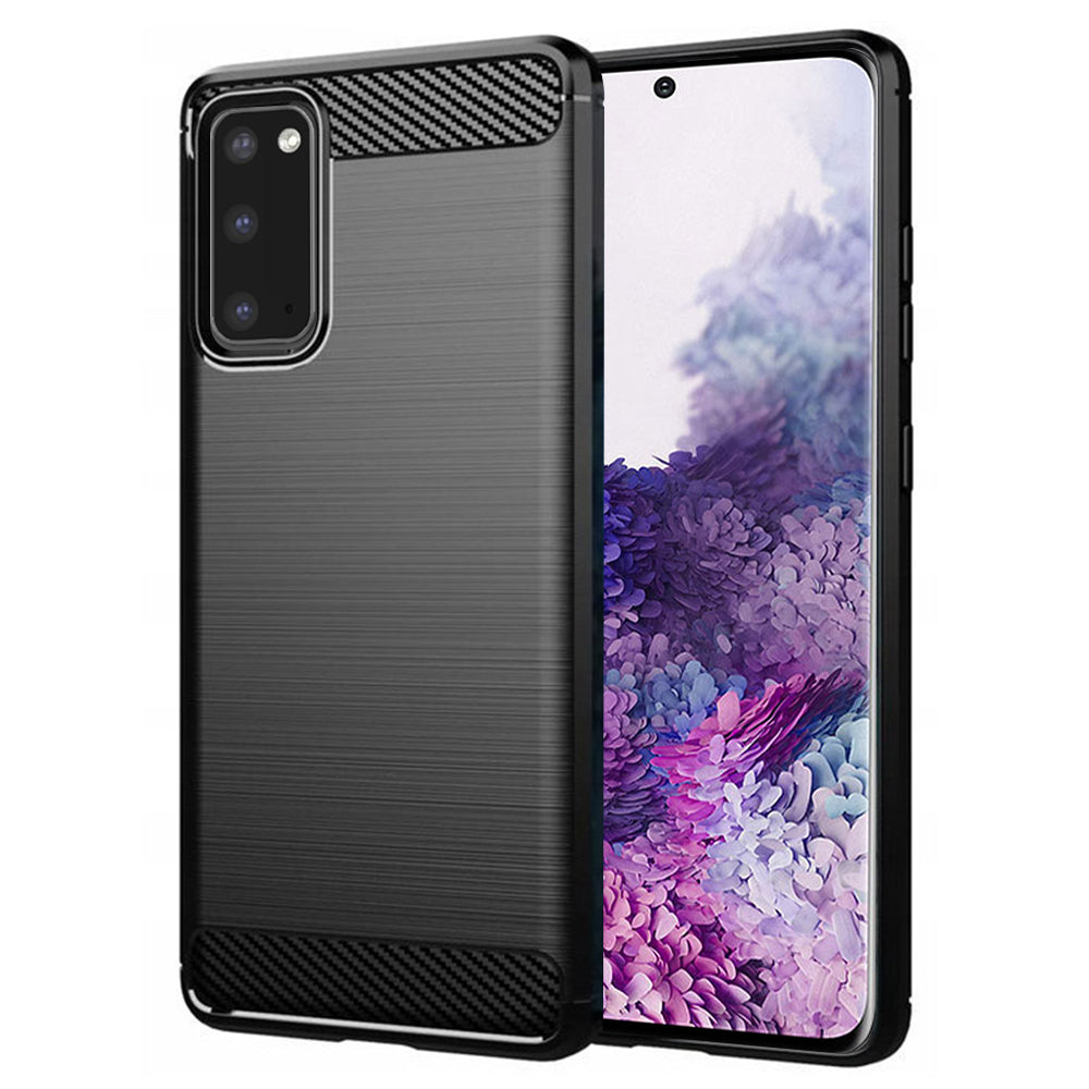 Maska za Samsung Galaxy S20 5G G981 / S20 G980, Techsuit, Karbon, Crna