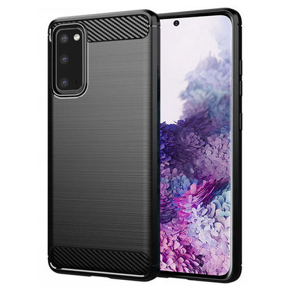 Maska za Samsung Galaxy S20 5G G981 / S20 G980, Techsuit, Karbon, Crna