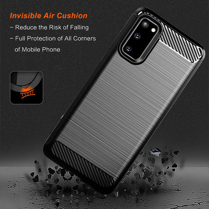 Maska za Samsung Galaxy S20 5G G981 / S20 G980, Techsuit, Karbon, Crna