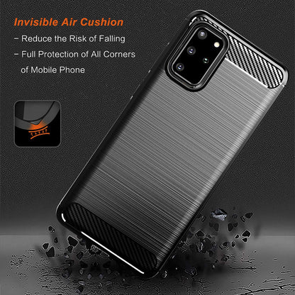 Maska za Samsung Galaxy S20+ 5G G986 / S20+ G985, Techsuit, Karbon, Crna