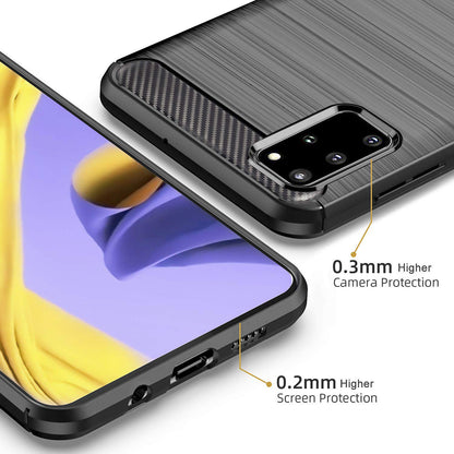 Maska za Samsung Galaxy S20+ 5G G986 / S20+ G985, Techsuit, Karbon, Crna