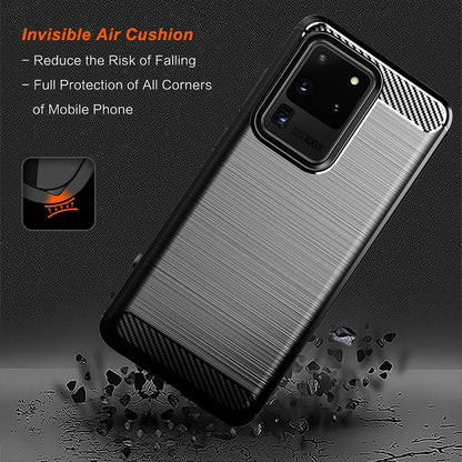 Maska za Samsung Galaxy S20 Ultra 5G G988 / S20 Ultra G988, Techsuit, Karbon, Crna