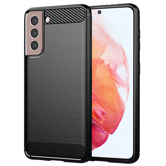 Maska za Samsung Galaxy S21 5G G991, Techsuit, Karbon, Crna