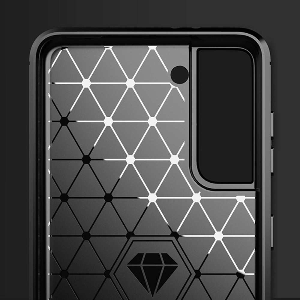 Maska za Samsung Galaxy S21 5G G991, Techsuit, Karbon, Crna