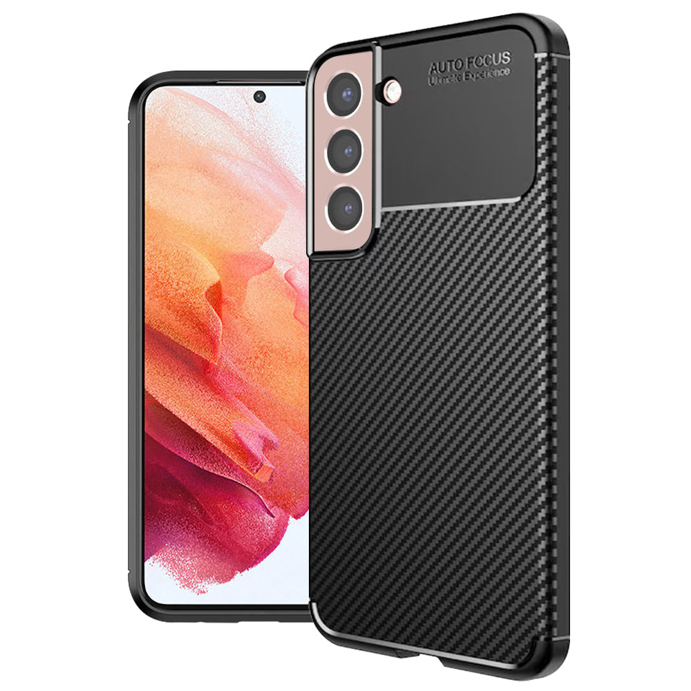 Maska za Samsung Galaxy S21 5G G991, Techsuit, CarbonFiber, Crna
