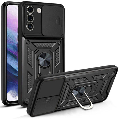 Maska za Samsung Galaxy S21 FE 5G G990, Techsuit, CamShield, Crna