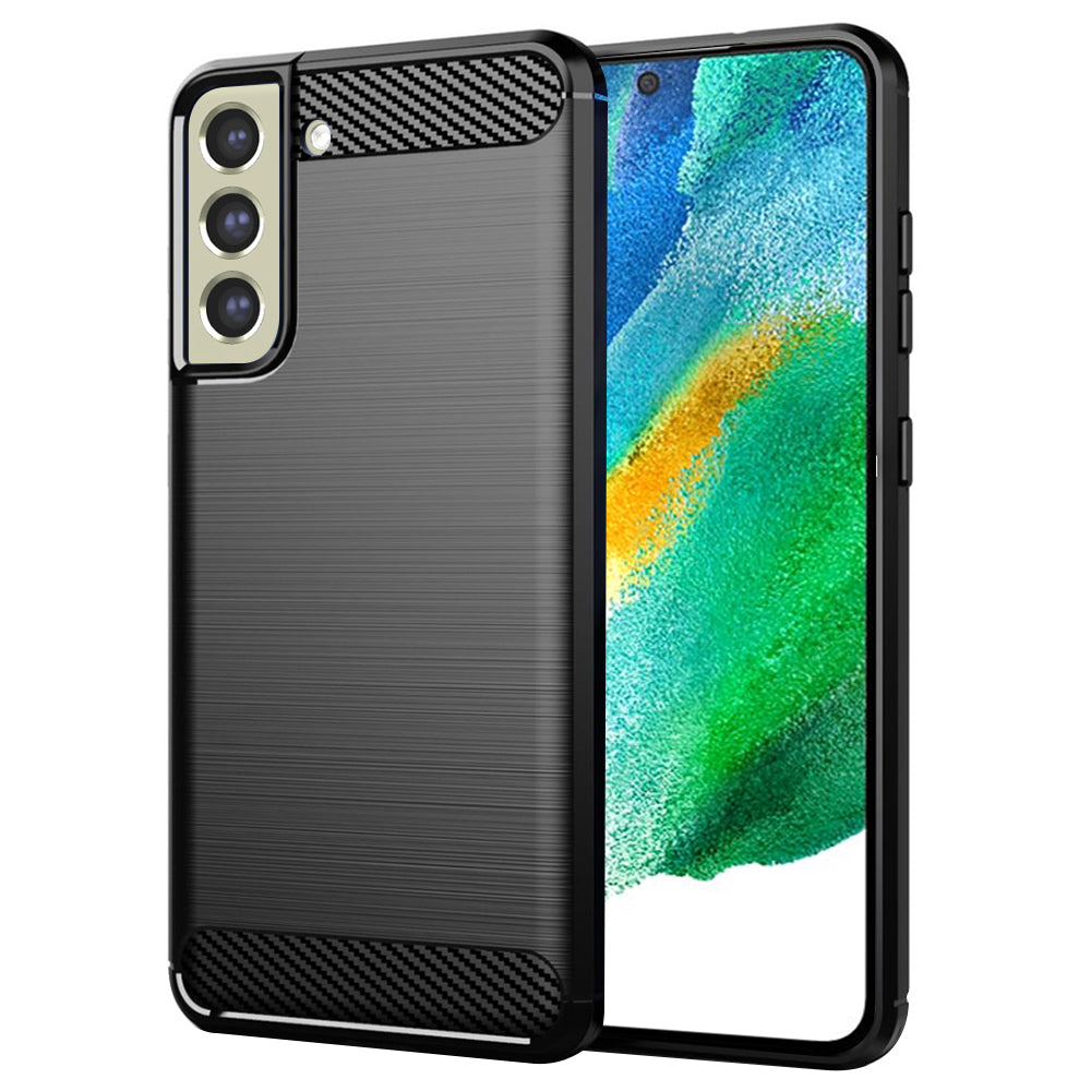 Maska za Samsung Galaxy S21 FE 5G G990, Techsuit, Karbon, Crna