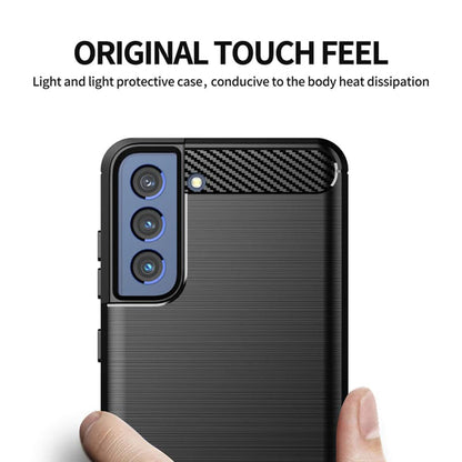Maska za Samsung Galaxy S21 FE 5G G990, Techsuit, Karbon, Crna