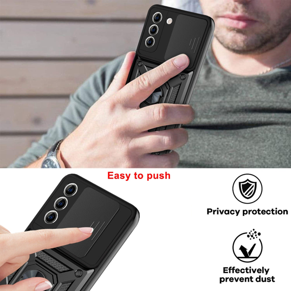 Maska za Samsung Galaxy S21+ 5G G996, Techsuit, CamShield, Crna