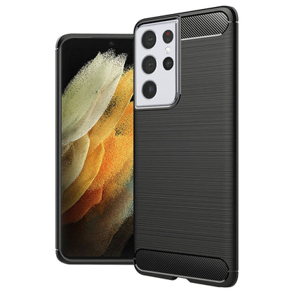 Maska za Samsung Galaxy S21 Ultra 5G G998, Techsuit, CarbonFiber, Crna