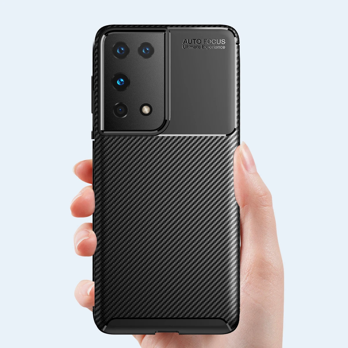 Maska za Samsung Galaxy S21 Ultra 5G G998, Techsuit, CarbonFiber, Crna