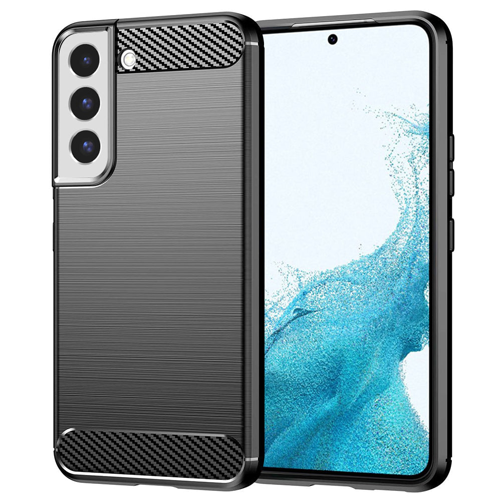 Maska za Samsung Galaxy S22 5G S901, Techsuit, Karbon, Crna
