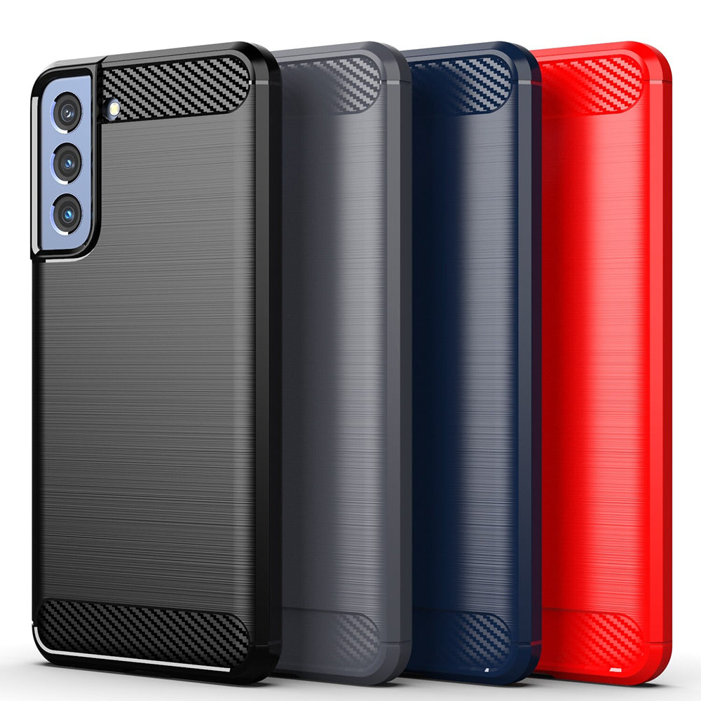 Maska za Samsung Galaxy S22 5G S901, Techsuit, Karbon, Crna