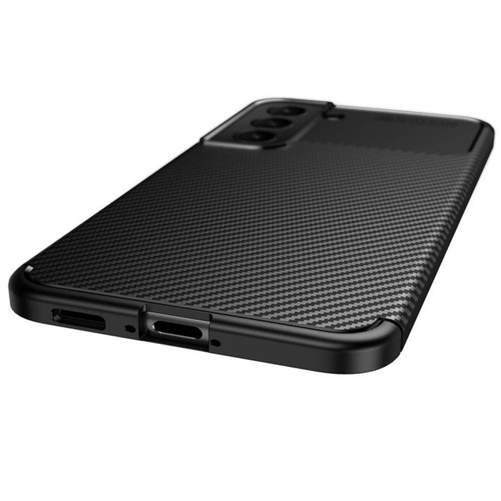 Maska za Samsung Galaxy S22 5G S901, Techsuit, CarbonFiber, Crna