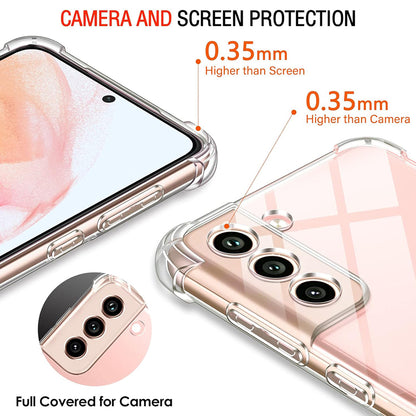 Maska za Samsung Galaxy S22 5G S901, Techsuit, Shockproof Clear, Prozirna
