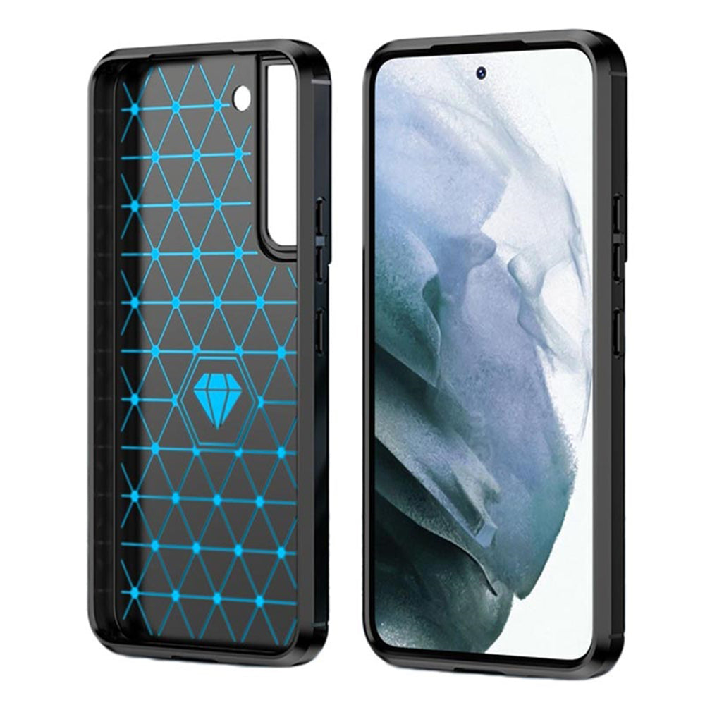 Maska za Samsung Galaxy S22+ 5G S906, Techsuit, Karbon, Crna