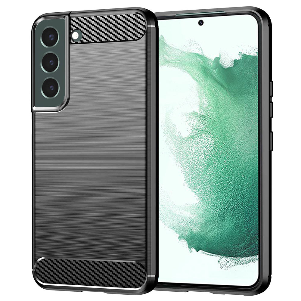 Maska za Samsung Galaxy S22+ 5G S906, Techsuit, Karbon, Crna