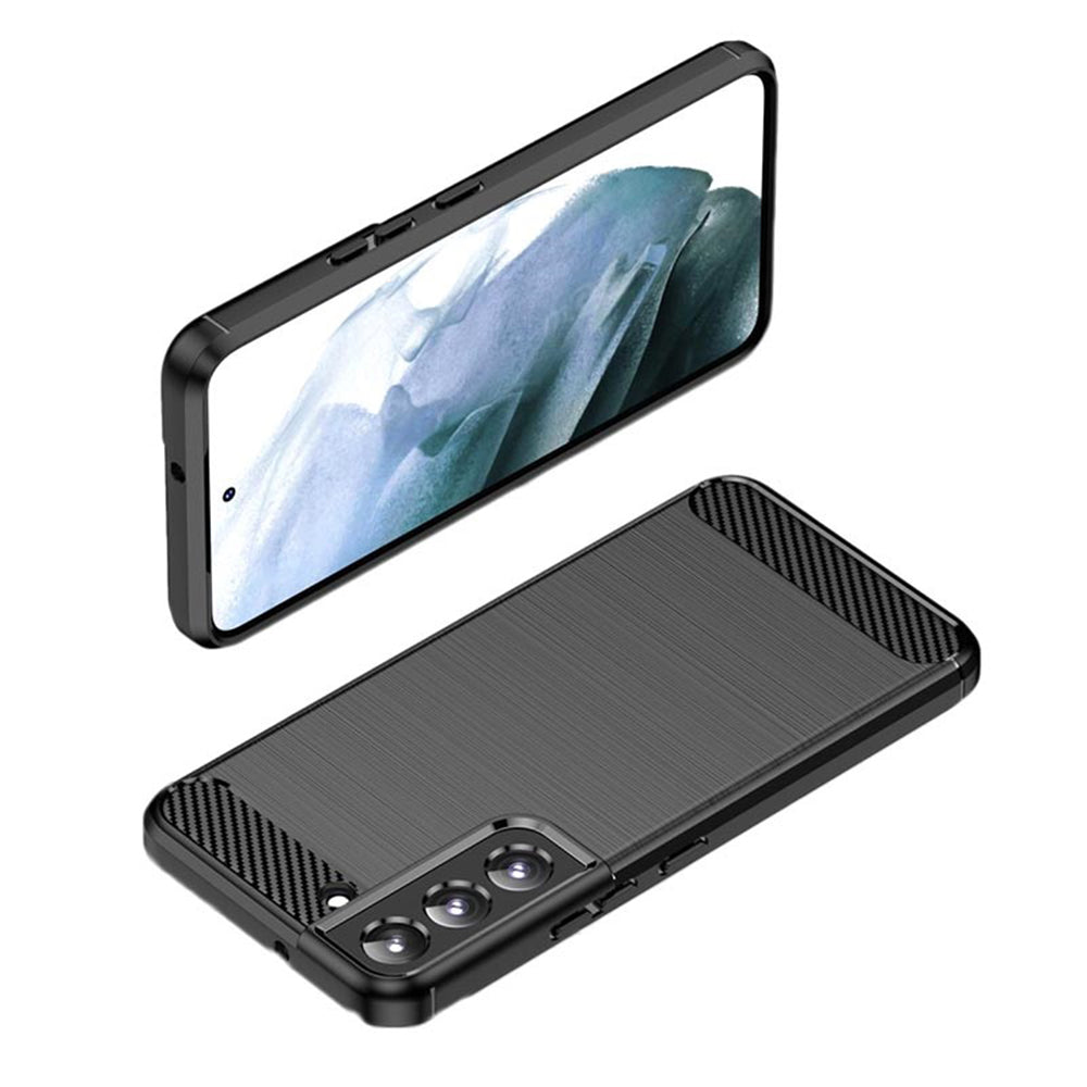 Maska za Samsung Galaxy S22+ 5G S906, Techsuit, Karbon, Crna