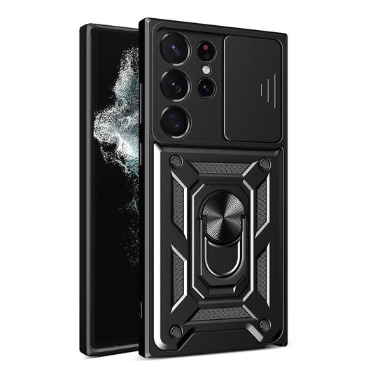 Maska za Samsung Galaxy S22 Ultra 5G S908, Techsuit, CamShield, Crna