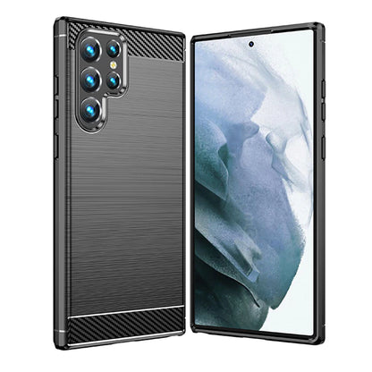 Maska za Samsung Galaxy S22 Ultra 5G S908, Techsuit, Karbon, Crna
