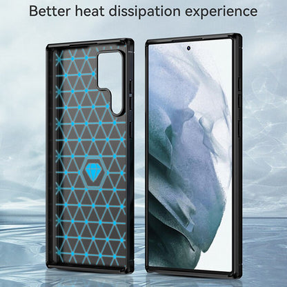 Maska za Samsung Galaxy S22 Ultra 5G S908, Techsuit, Karbon, Crna