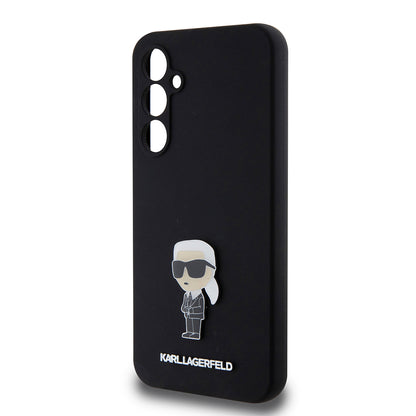 Futrola za Samsung Galaxy S23 FE S711, Karl Lagerfeld, Silicone Ikonik Karl Metal, Crna