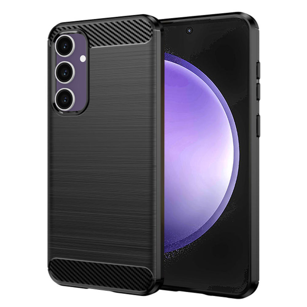 Maska za Samsung Galaxy S23 FE S711, Techsuit, Karbon, Crna