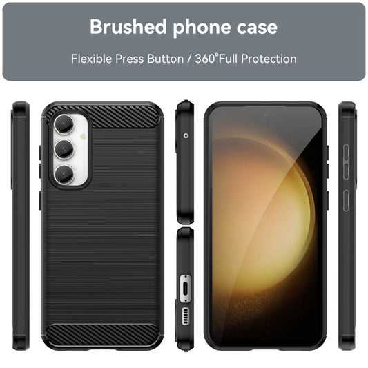 Maska za Samsung Galaxy S23 FE S711, Techsuit, Karbon, Crna