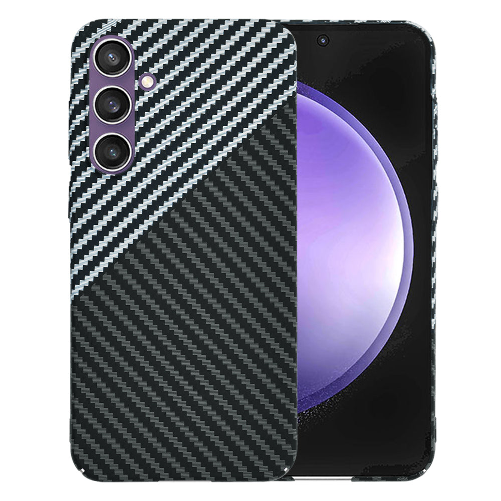 Maska za Samsung Galaxy S23 FE S711, Techsuit, Carbonite FiberShell, Crno Siva
