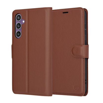 Futrola za Samsung Galaxy S23 FE S711, Techsuit, Kožna Folio, Smeđa