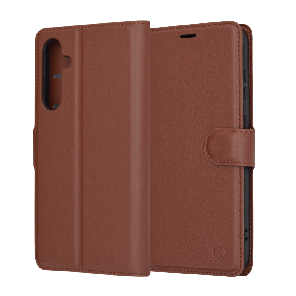 Futrola za Samsung Galaxy S23 FE S711, Techsuit, Kožna Folio, Smeđa