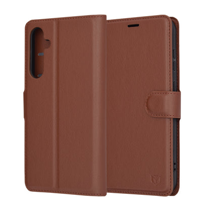 Futrola za Samsung Galaxy S23 FE S711, Techsuit, Kožna Folio, Smeđa
